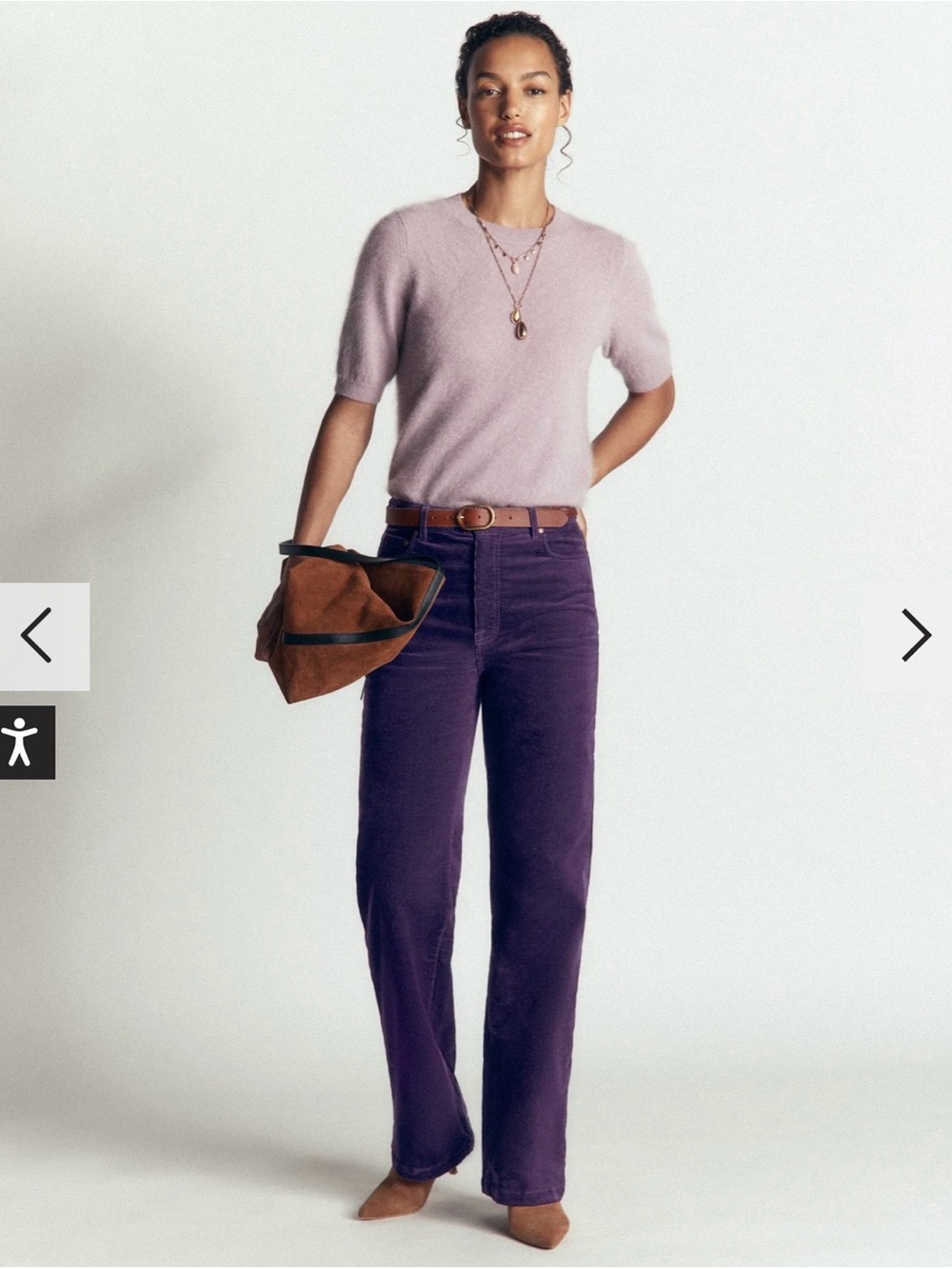 Boden High Rise Cord Column Jeans
